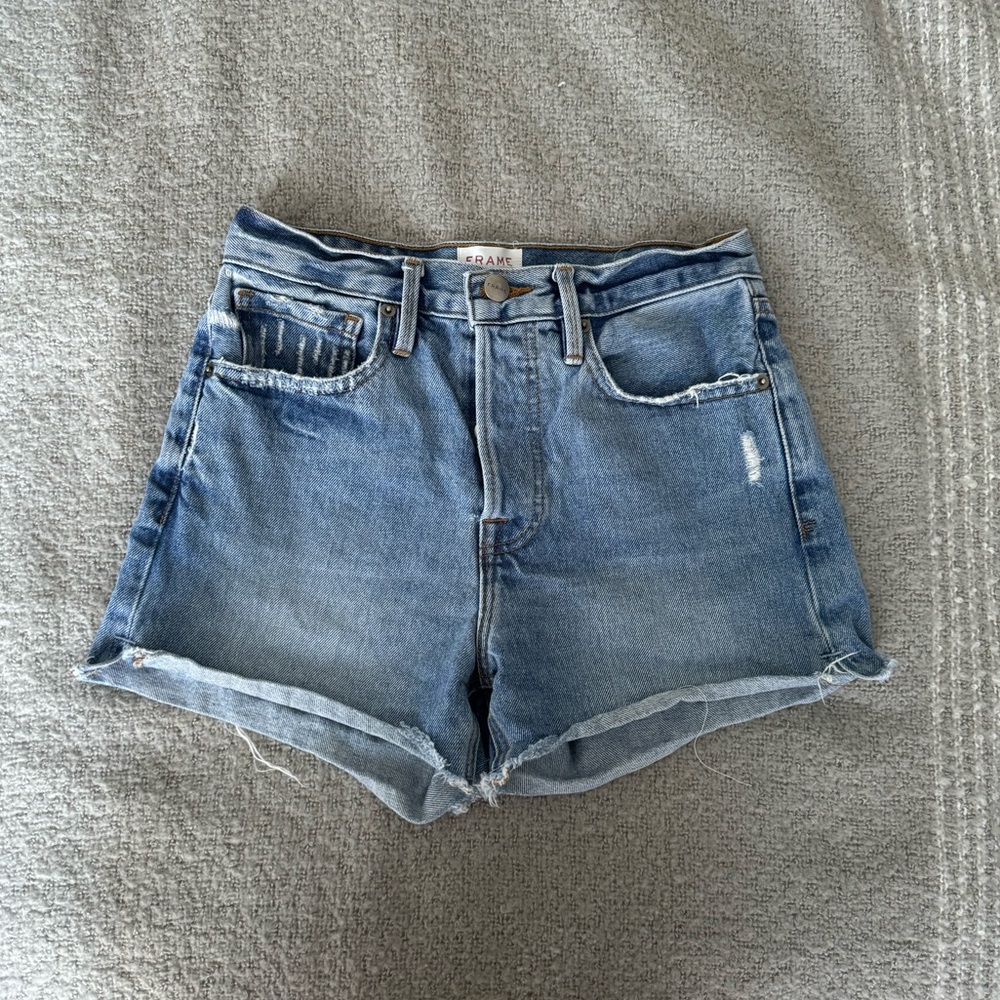 Frame Denim Rigid Re-Release leather Original Short Size 24